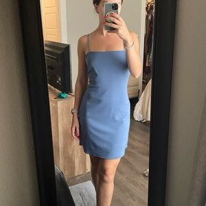 Blue mini dress